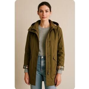 Burberry Bowpark Raincoat Removable Wool Liner In Khaki And Signature Plaid 10